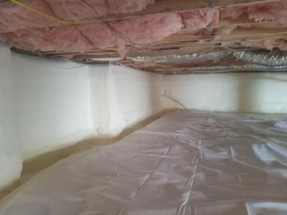 Crawl space encapsulation with closed-cell spray foam for Spray Foam Roofing in Bellevue